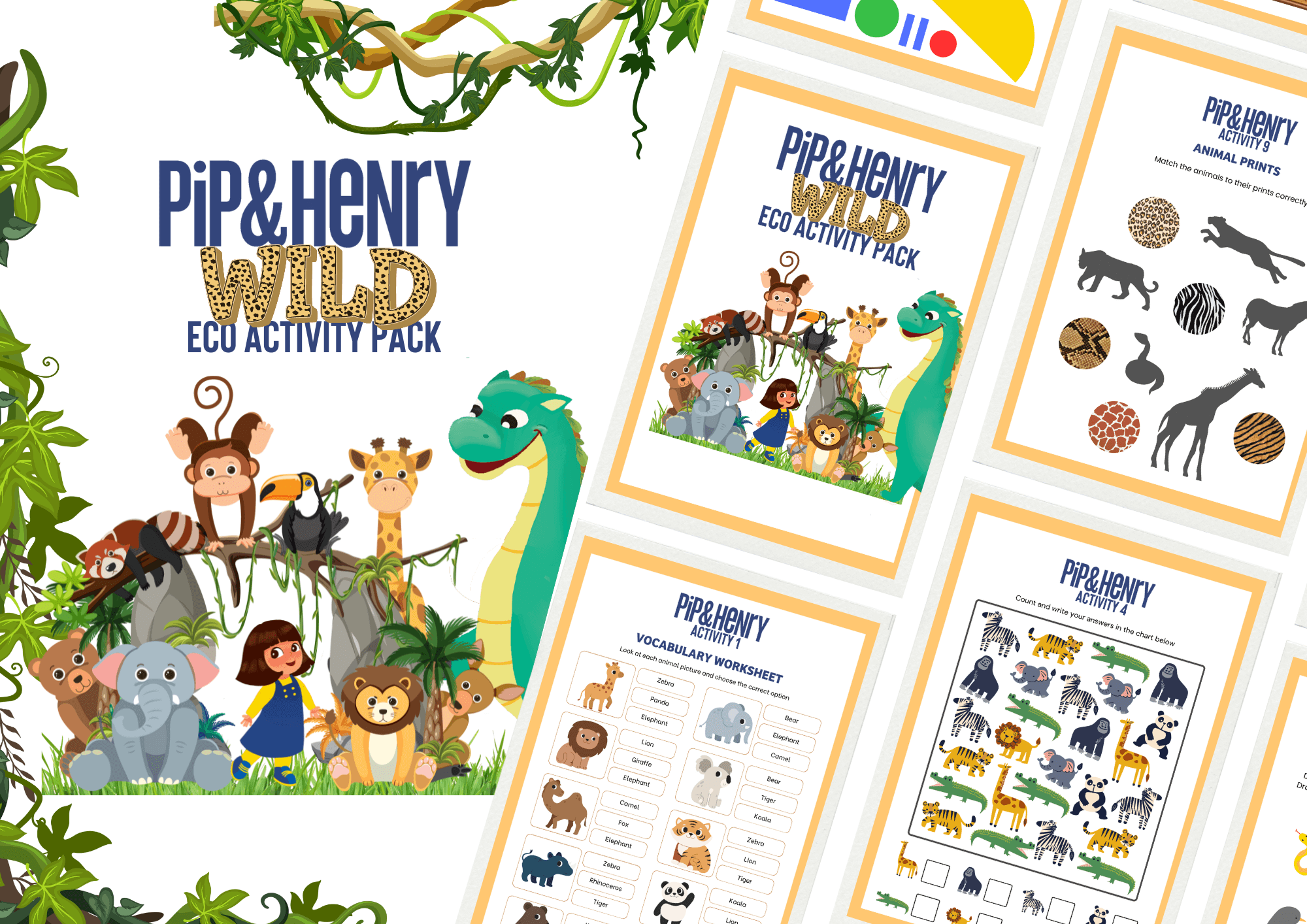 WILD Animals Eco Activity Pack!
